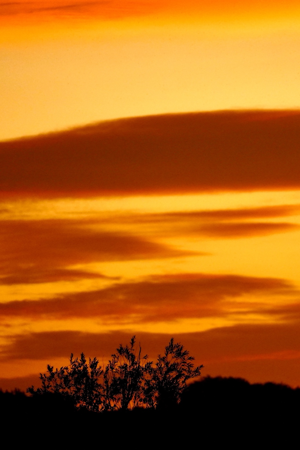 Glühende Wolken